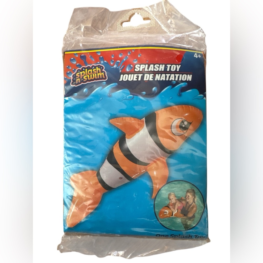 Splash-N-Swim Splash Toy Clown Fish Ride-On Inflatable Pool‎ Animal Age 4+New